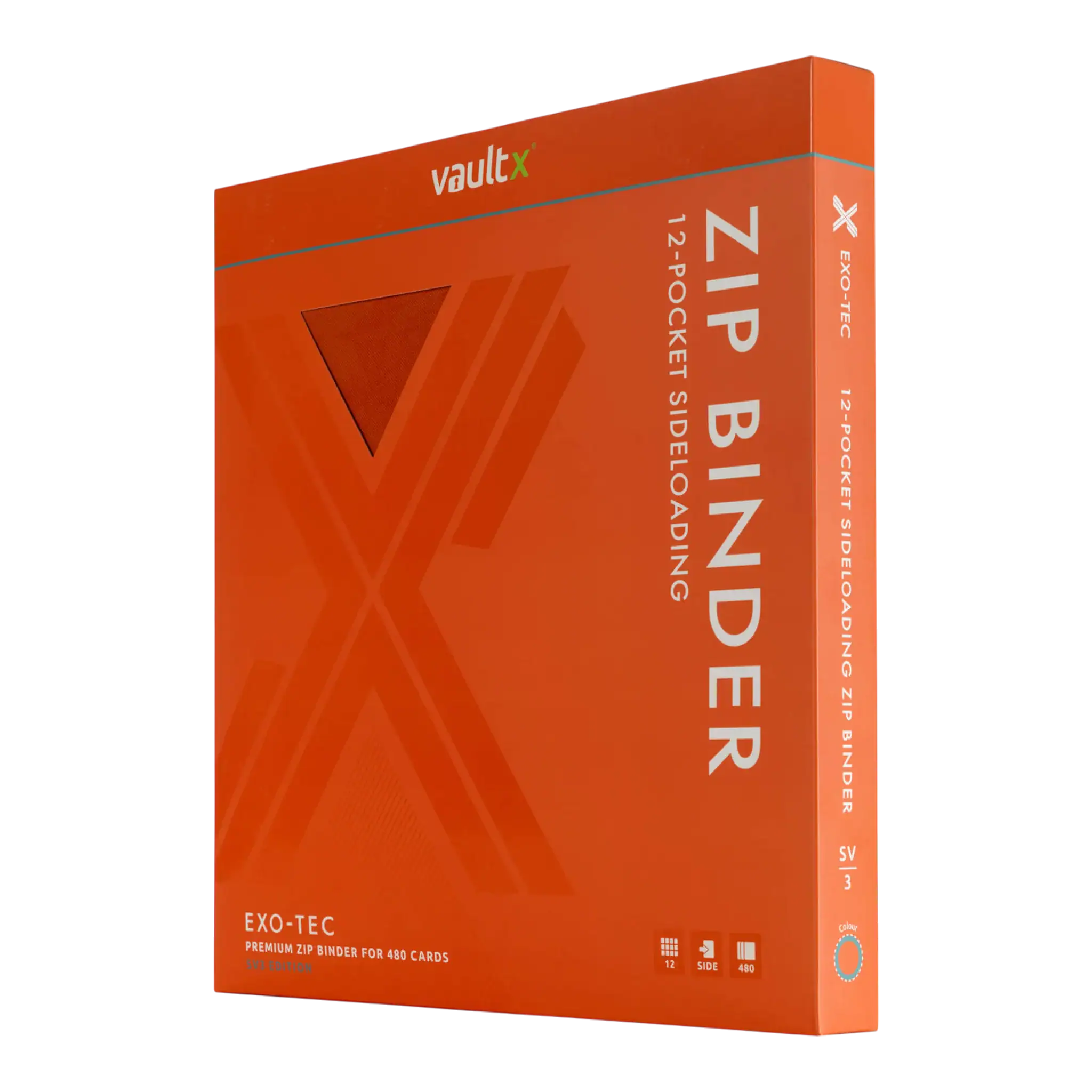 Vault X 12-Pocket Exo-Tec® Zip Binder SV3 7 Exo-Tec 12-Pocket Zip Binder for Card Storage.