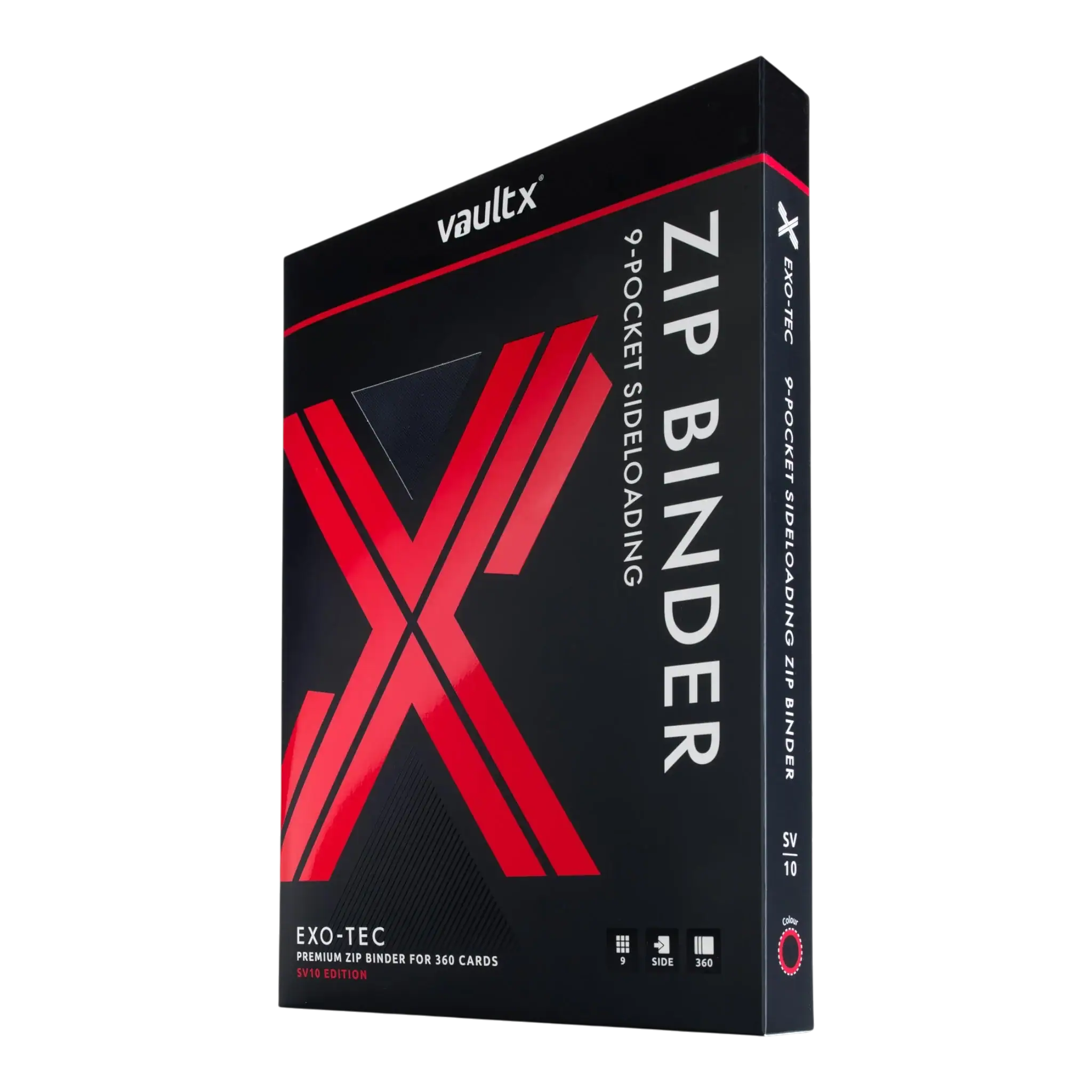 Vault X 9-Pocket Exo-Tec® Zip Binder SV10 3 High-quality Vault X 9-pocket Exo-Tec zip binder for organising 360 cards securely.