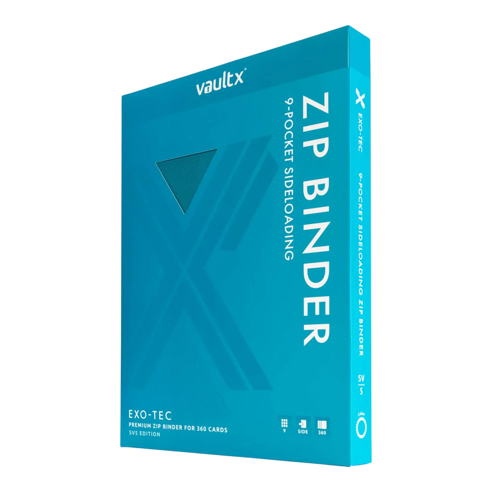 Vault X 9-Pocket Exo-Tec® Zip Binder SV5 1 Vault X 9-Pocket Exo-Tec Zip Binder for 360 cards, durable and compact.