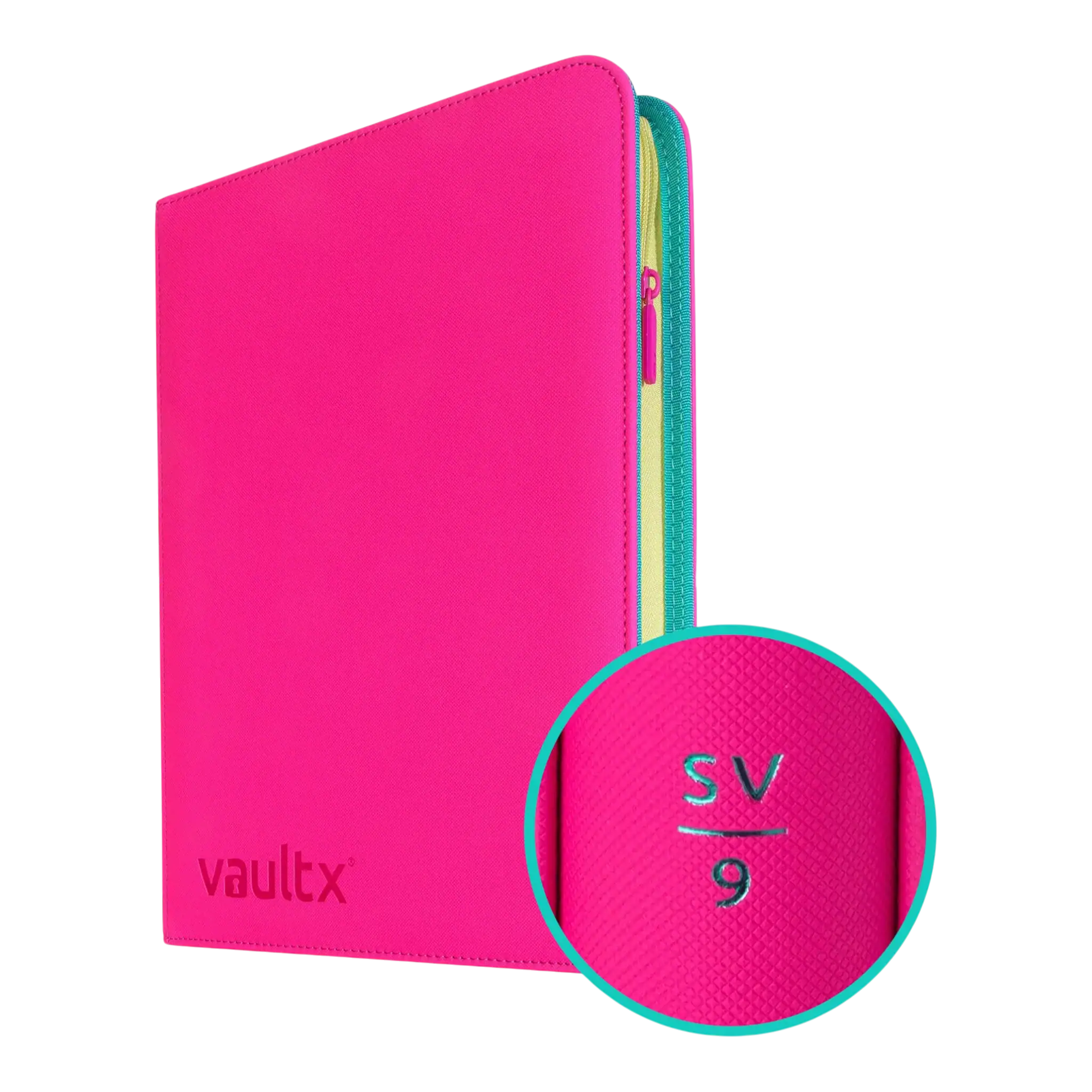 Vault X 9-Pocket Exo-Tec® Zip Binder SV9 1 Bright pink Vault X 9-pocket Exo-Tec® zip binder for organising documents. Durable, stylish, and per.