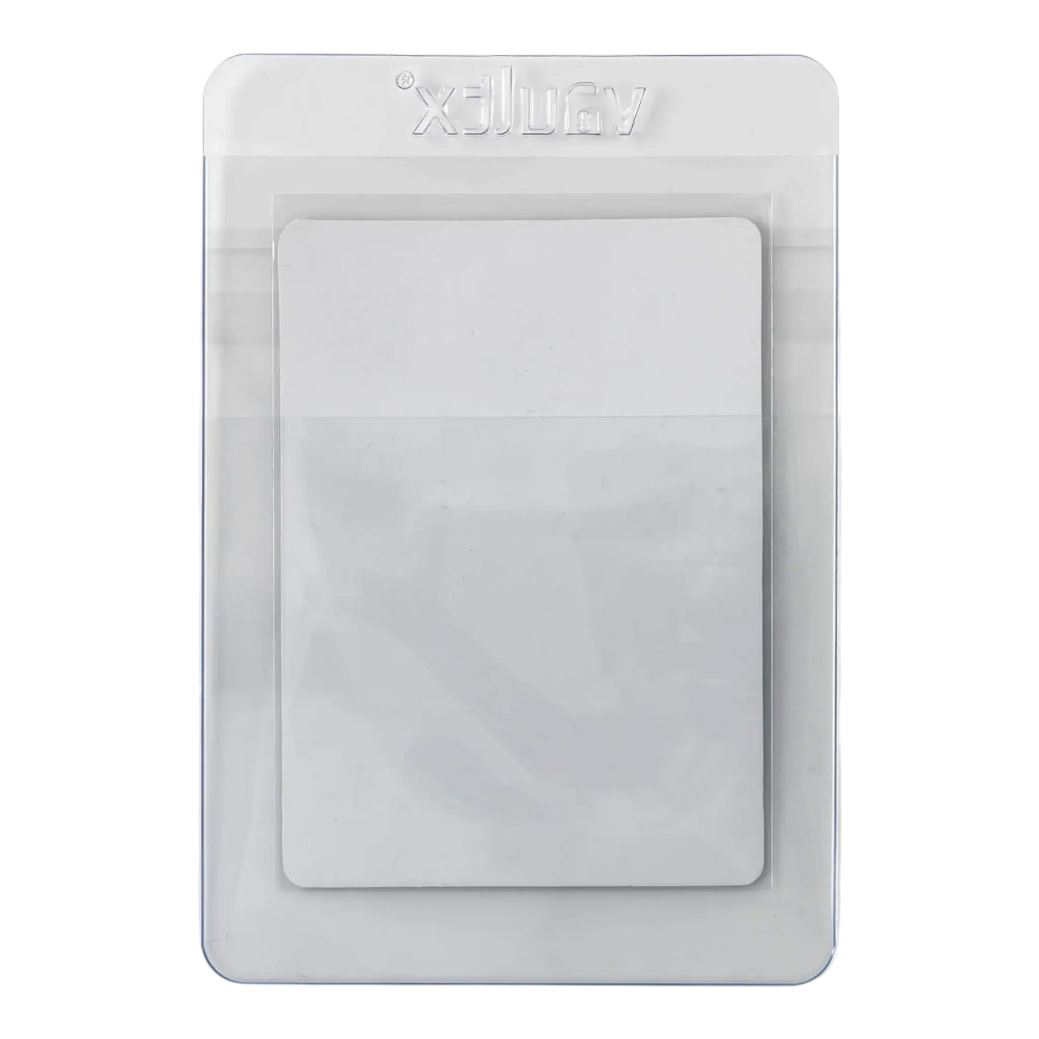 VaultX Card Holder Sleeves 7 Clear VaultX card holder sleeve for protecting trading cards and collectibles.