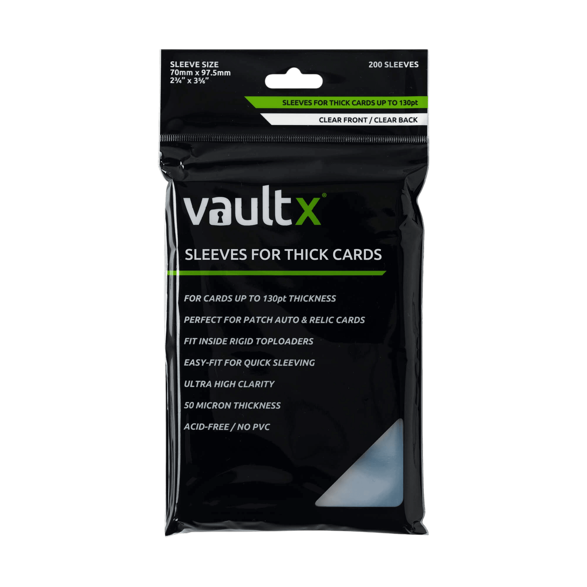 Vault X Card Sleeves for Thick Cards (200 Pack) 4 Vault X Card Sleeves for Thick Cards (200 Pack) - Image 4