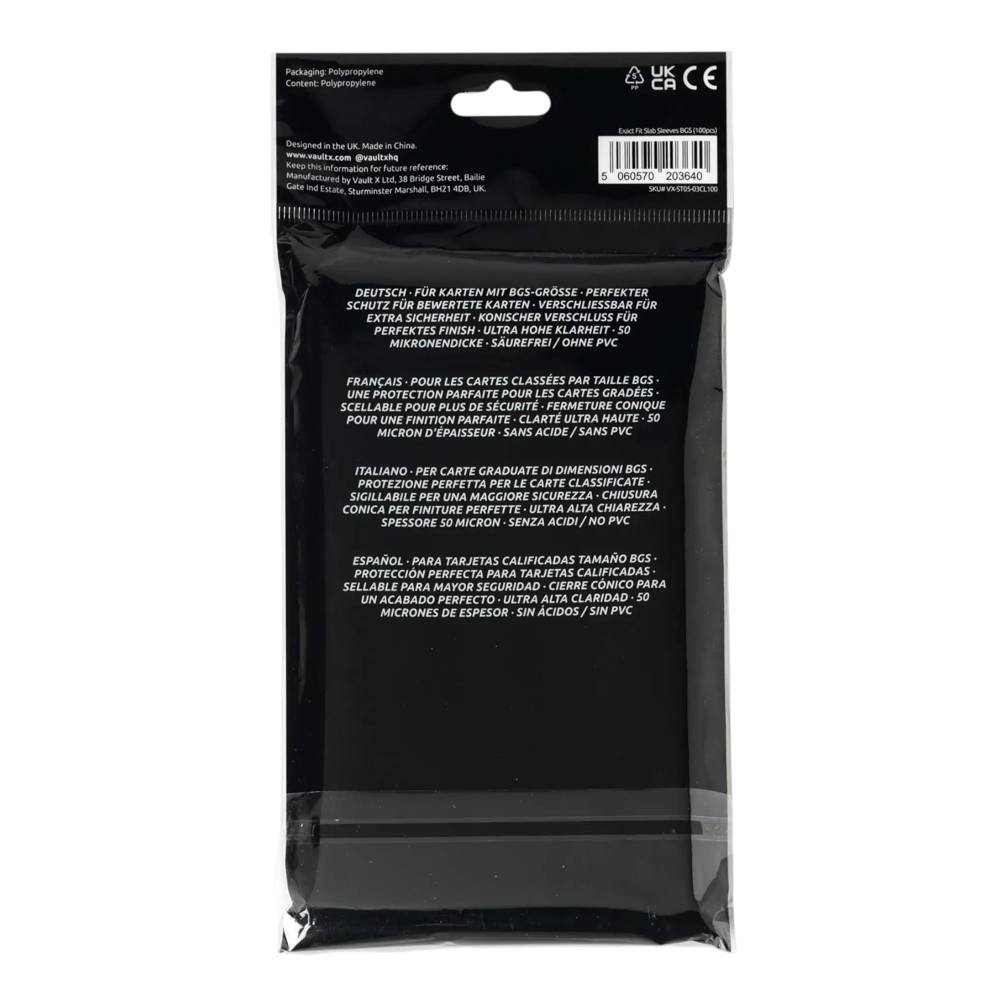 Vault X Exact Fit Slab Sleeves BGS (100 Pack) 3 High-quality Vault X slab sleeves for BGS graded cards, 100 pack, perfect for card protection and pr.