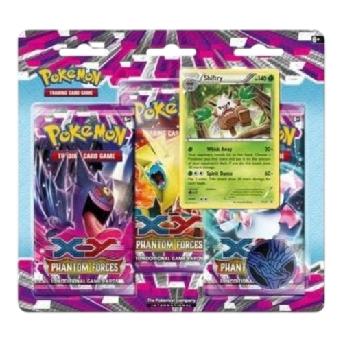 Shiftry XY Phantom Forces Pokémon card blister pack.