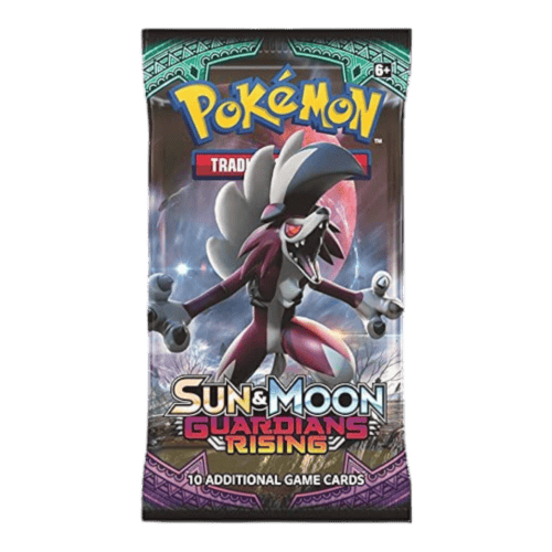 Pokémon Sun & Moon Guardians Rising booster pack with 10 cards for collectors and players.