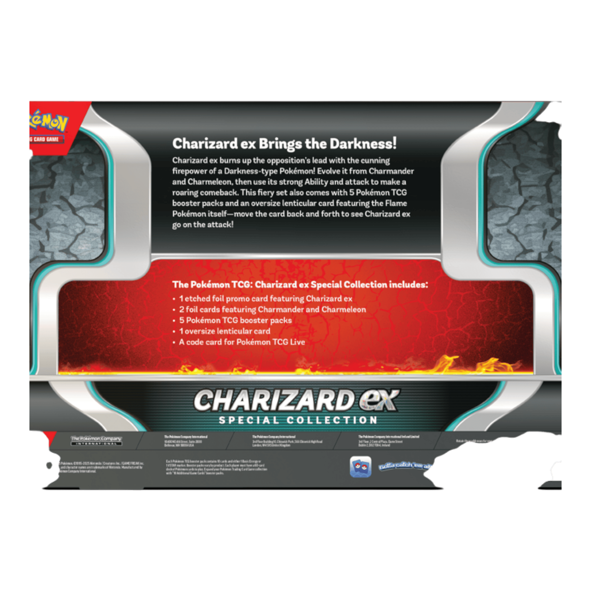 Pokémon Charizard EX Special Collection 5 Pokémon Charizard EX Special Collection with booster packs and cards.