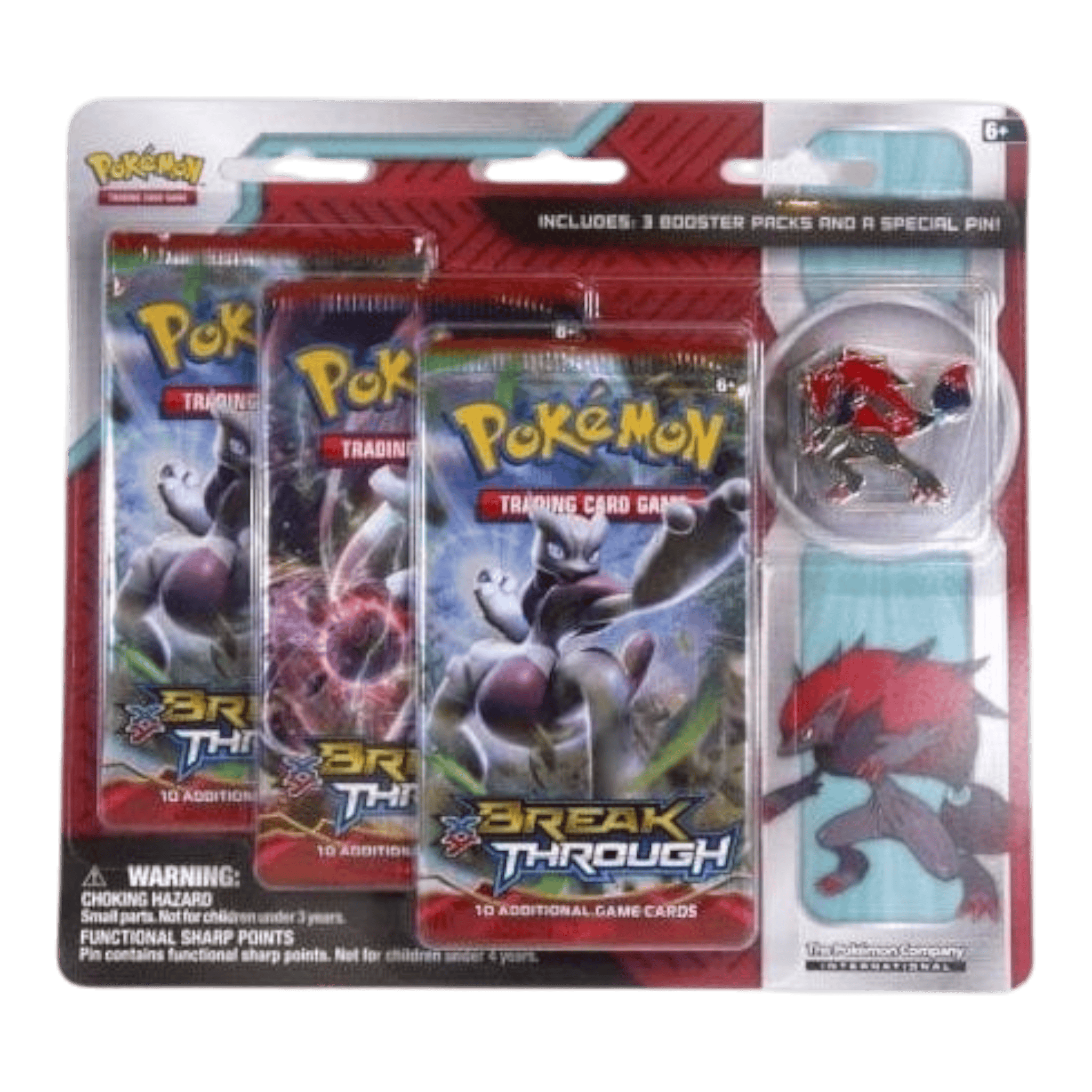 Pokémon XY Breakthrough Booster Box (36 Packs) 2 Pokémon Break Through booster pack with Charizard and Mega Gengar cards.