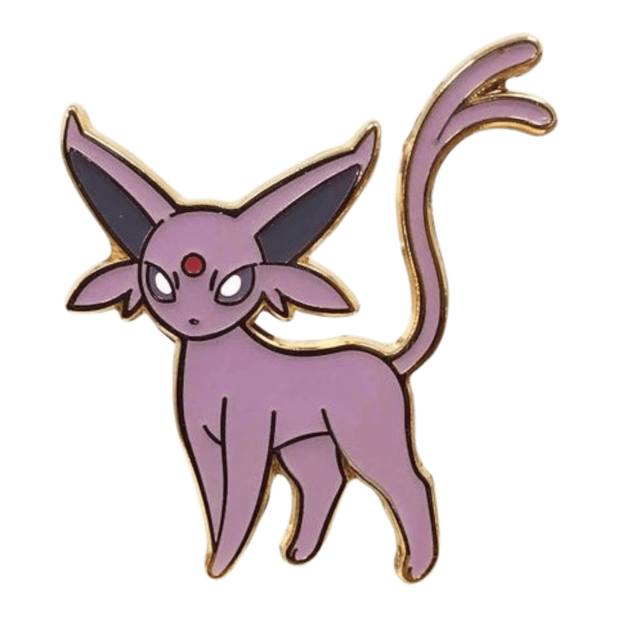 Pokémon Collectors Pin Badge - Espeon 1 Espeon Pokémon collector pin badge with purple design and gold outline.