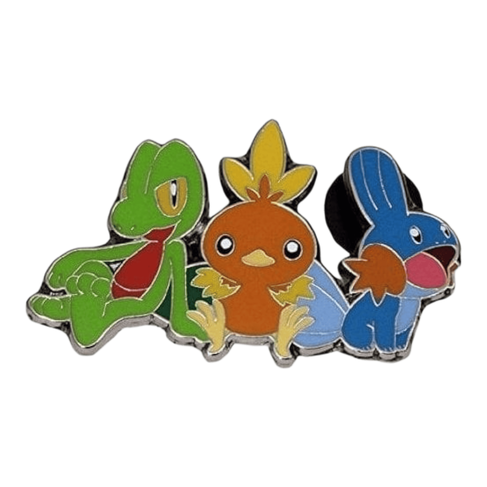 Pokémon Collectors Pin Badge - Treecko, Torchic, Mudkip (Hoenn Starters) 1 Pokémon Collectors Pin Badge featuring Treecko, Torchic, and Mudkip from Hoenn starters. Perfect for.