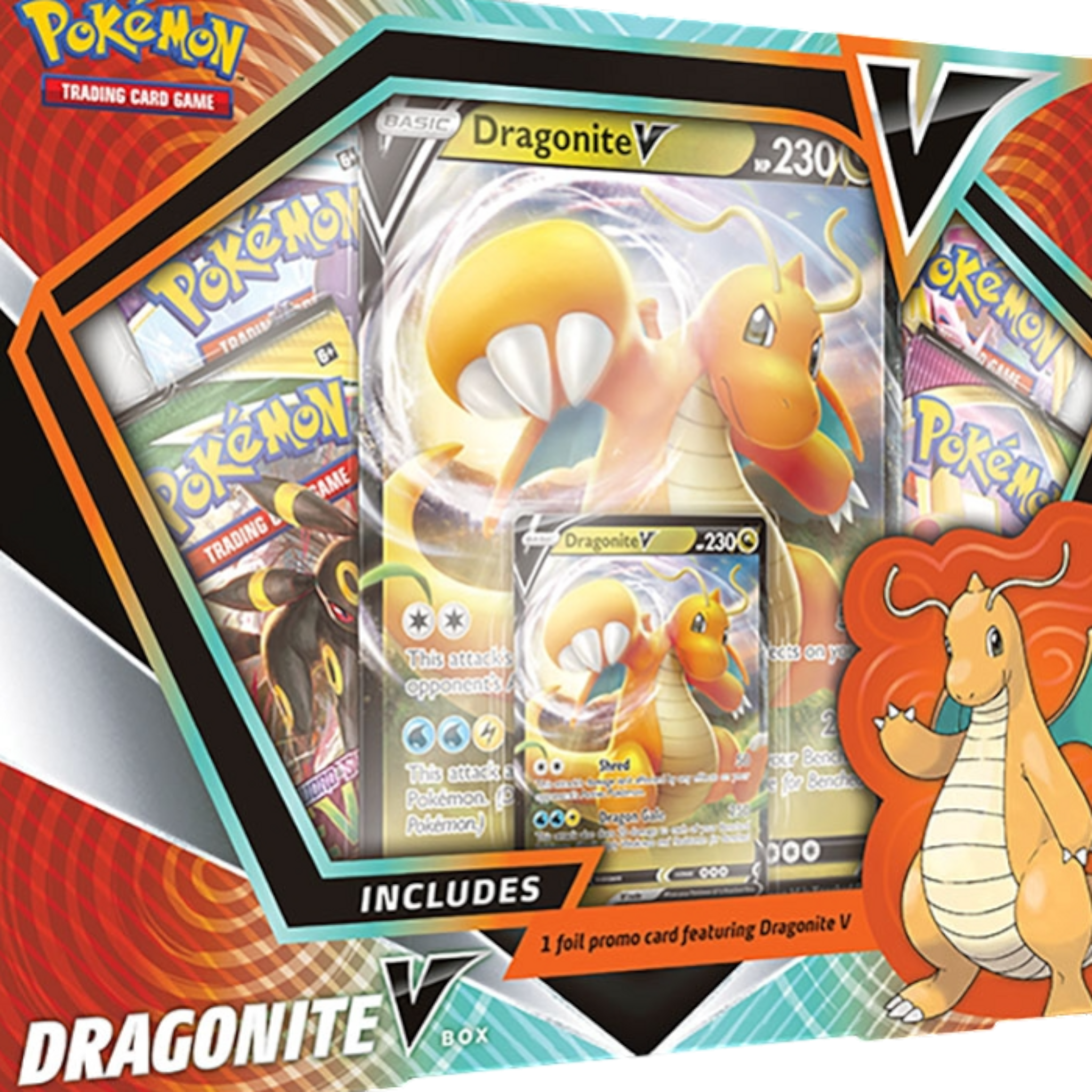 Pokémon - Dragonite V Collection Box 1 Pokémon Dragonite V Collection Box with Dragonite V promo card and booster packs.