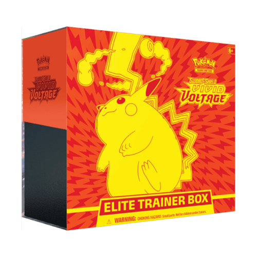 Pokémon Vivid Voltage Elite Trainer Box for Pokémon Sword and Shield. Includes booster packs, card s.