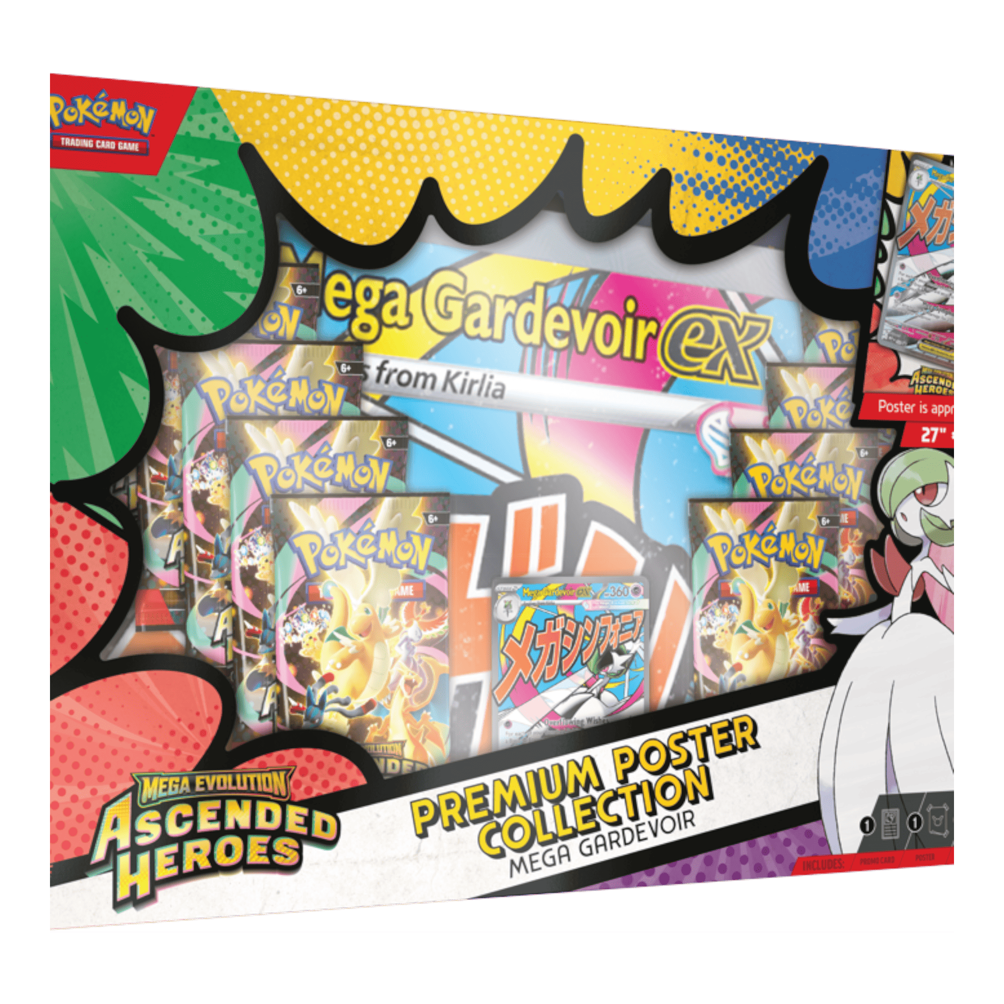 Pokémon Mega Evolution Ascended Heroes Premium Poster Collection Mega Gardevoir EX 1 Pokémon Mega Gardevoir EX poster from the Ascended Heroes collection, vibrant and collectible.