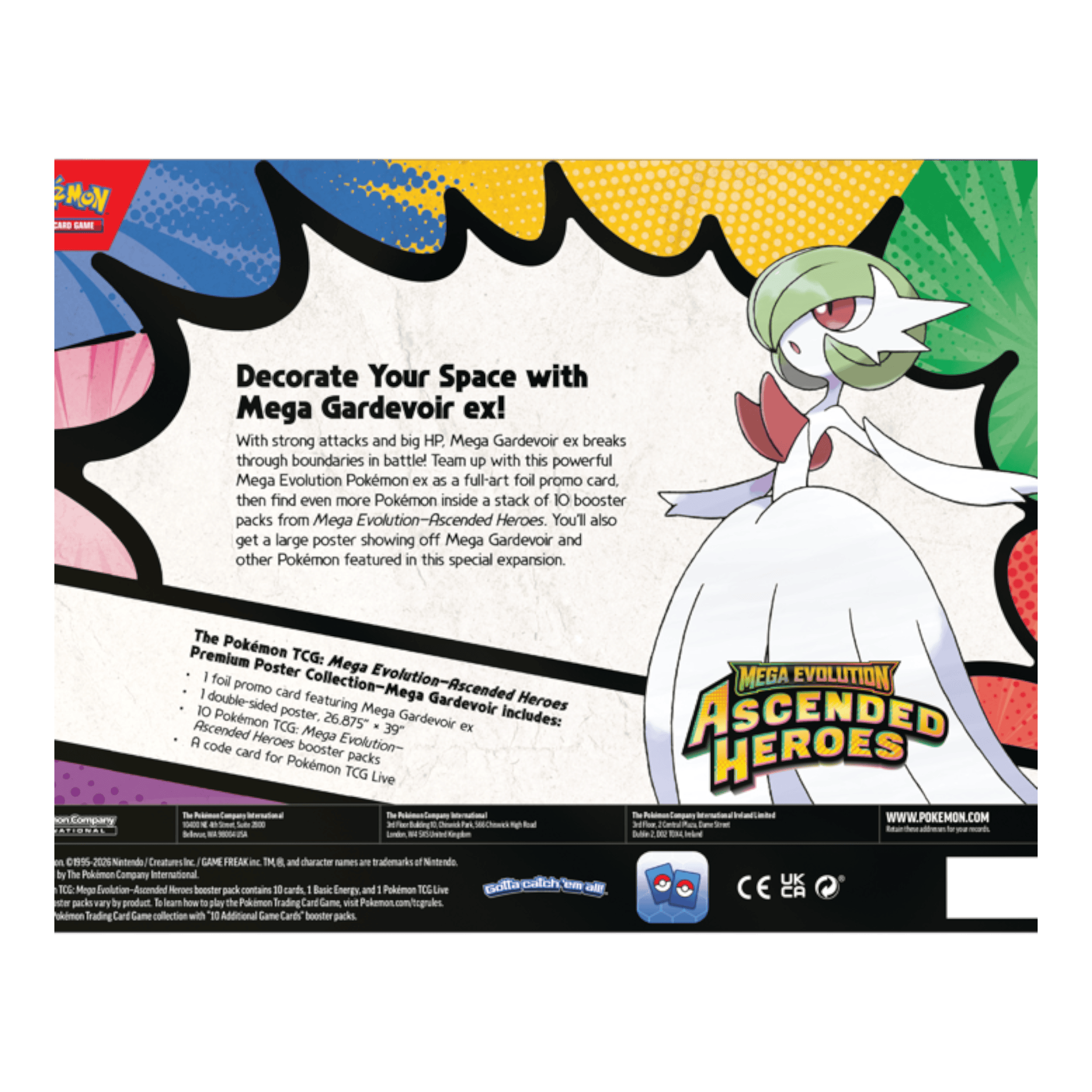 Pokémon Mega Evolution Ascended Heroes Premium Poster Collection Mega Gardevoir EX 5 Mega Gardevoir EX Pokémon poster for collectors and fans.