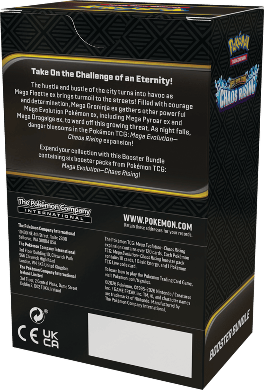 Pokémon Mega Evolution Chaos Rising Booster Bundle 3 Mega Evolution Chaos Rising Booster Pack for Pokémon TCG.
