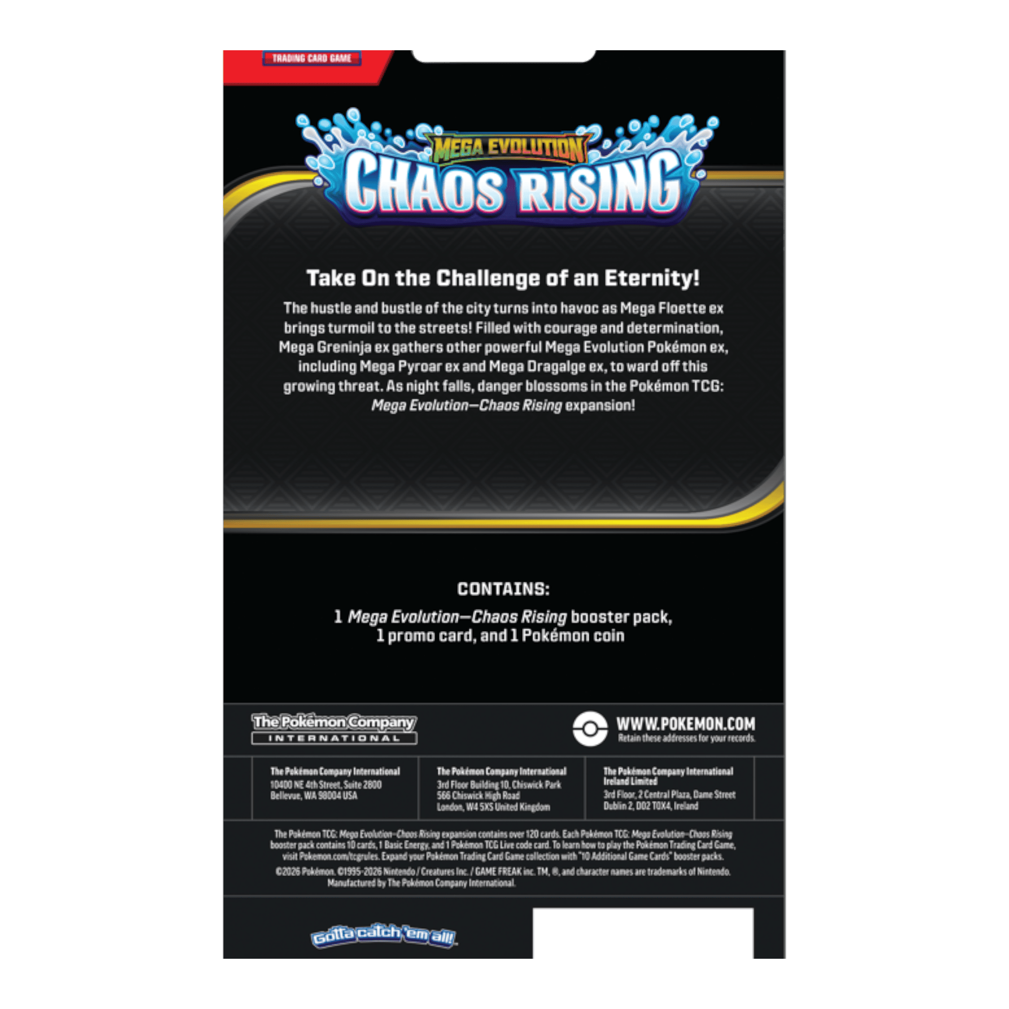 Pokémon Mega Evolution Chaos Rising Sleeved Booster Pack Toxel 3 Pokémon Mega Evolution Chaos Rising Sleeved Booster Pack featuring Toxel.