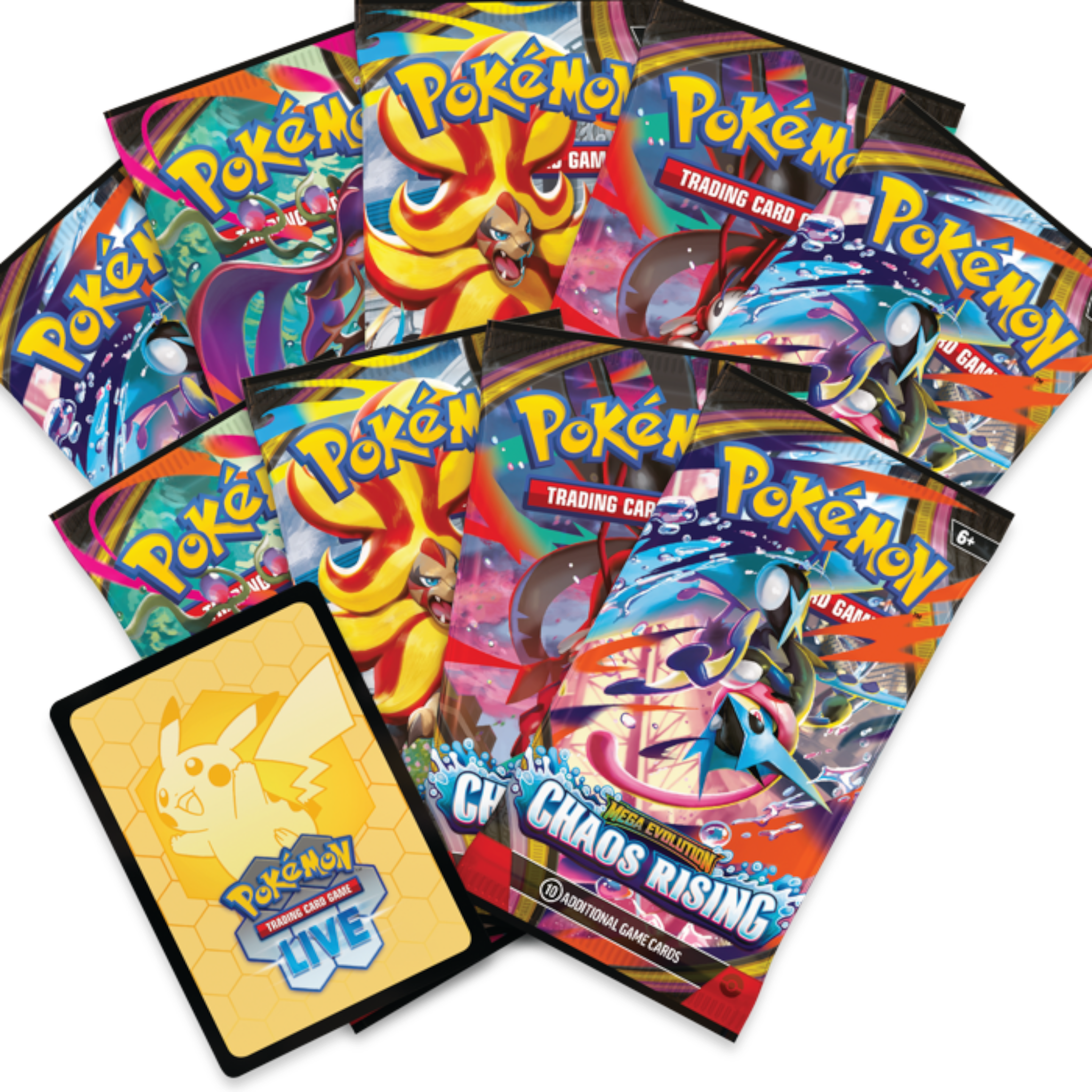 Pokémon Mega Evolution Chaos Rising Elite Trainer Box 2 Elite Trainer Box for Pokémon Mega Evolution Chaos Rising set with booster packs and accessories.