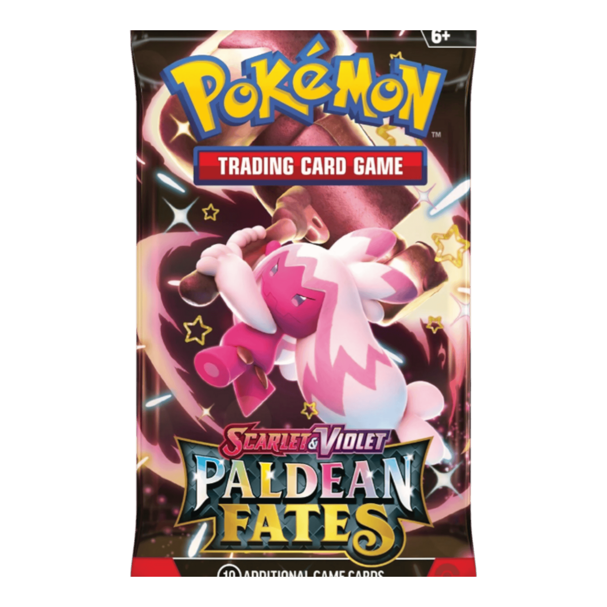 Pokémon Scarlet & Violet Paldean Fates Booster Pack (10 Cards) 4 Pokémon Scarlet & Violet Paldean Fates booster pack with 10 trading cards for Pokémon TCG fans.