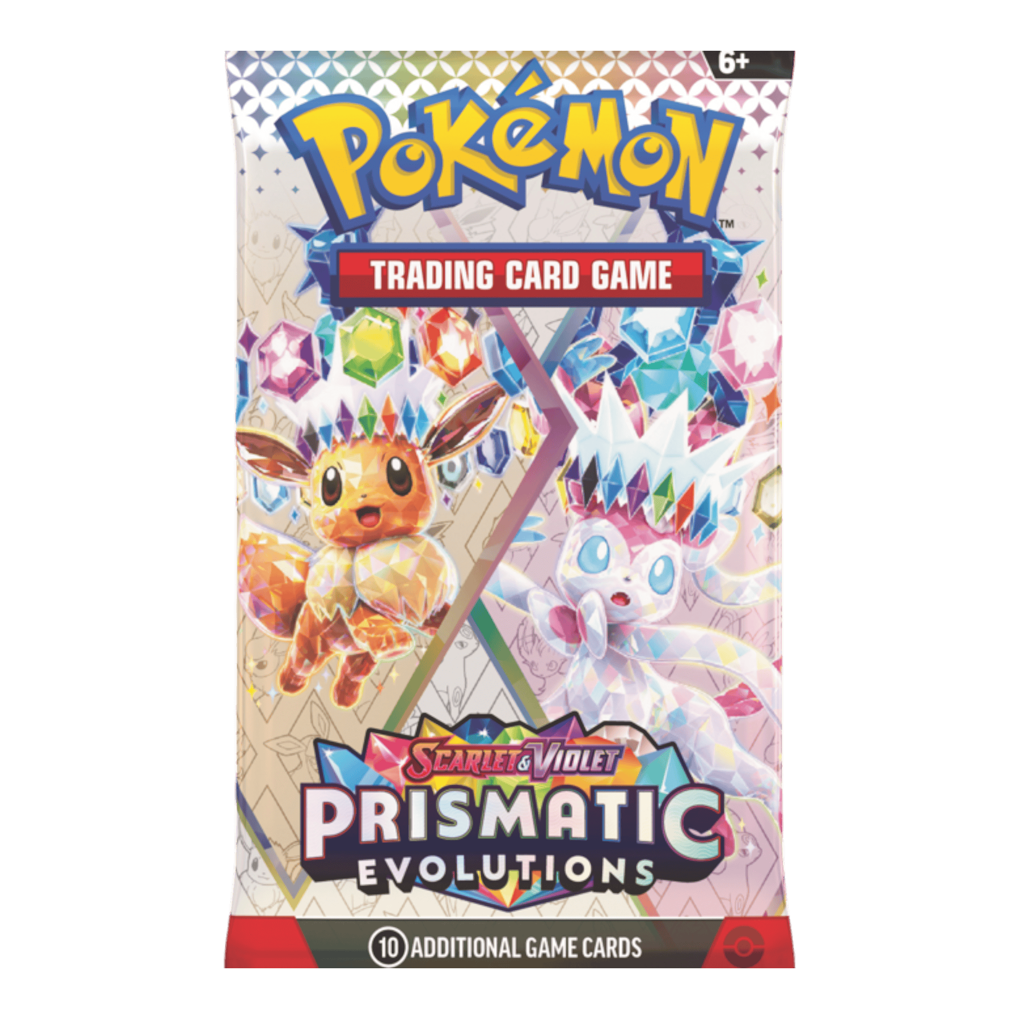 Pokémon Scarlet & Violet Prismatic Evolutions Booster Pack (10 Cards) 1 Pokémon trading card game booster pack with Scarlet & Violet Prismatic Evolutions, featuring 10 card.