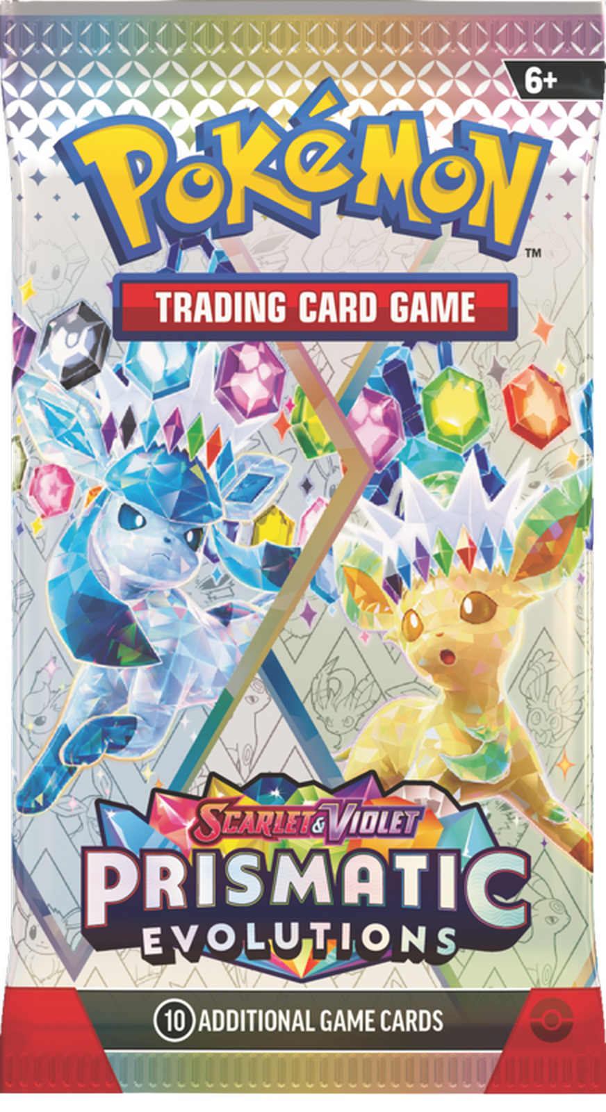 Pokémon Scarlet & Violet Prismatic Evolutions Booster Pack (10 Cards) 3 Pokémon Scarlet & Violet Prismatic Evolutions booster pack with 10 cards.