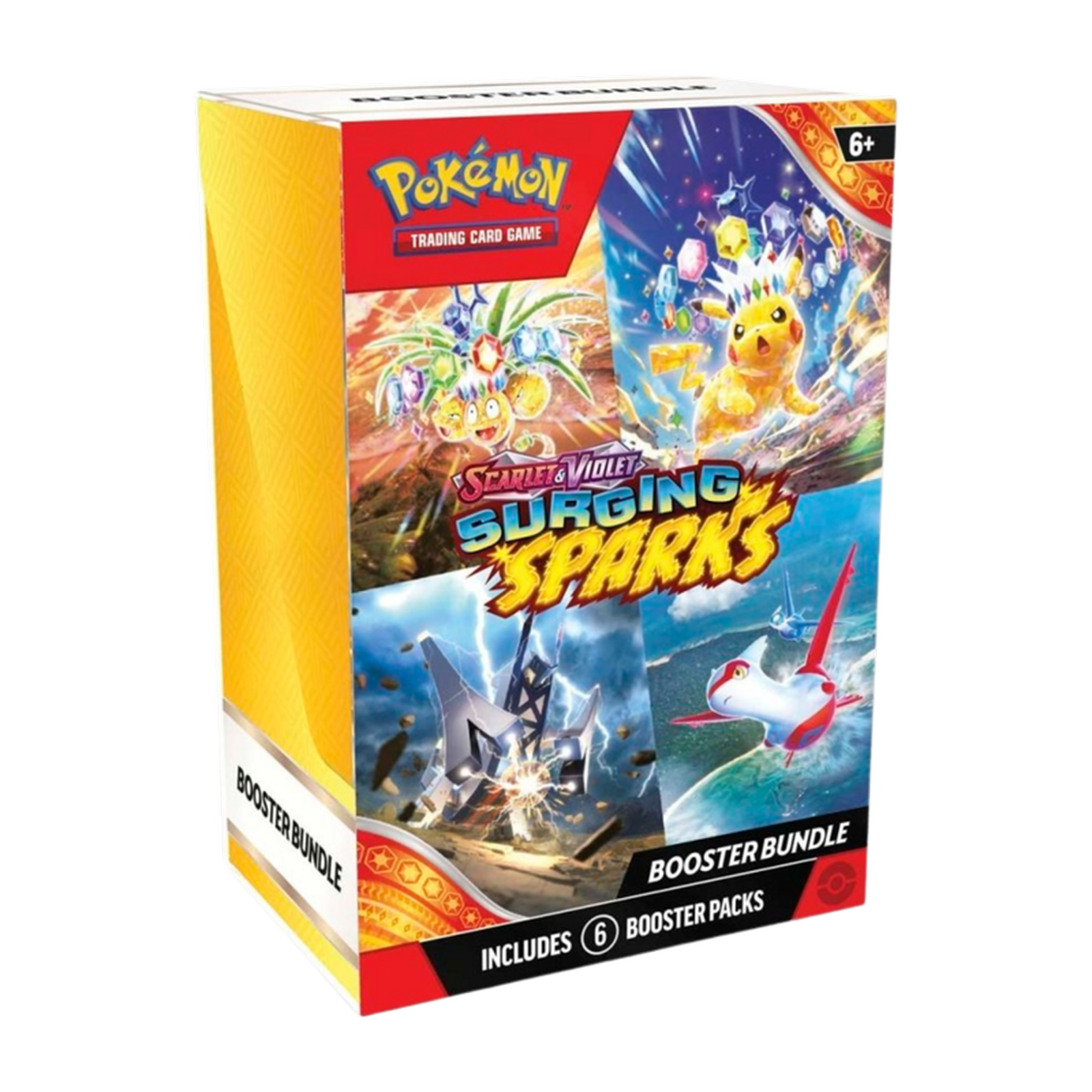 Pokémon Surging Sparks Booster Bundle (6 Packs) 1 Pokémon Surging Sparks booster bundle with 6 packs for trading card game fans.