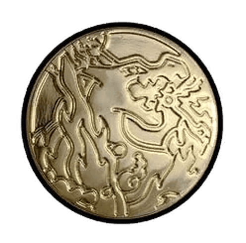 Pokémon Sword & Shield Ultra-Premium Collection Charizard 4 Pokémon Sword & Shield Charizard coin from Ultra-Premium Collection, collectible Pokémon merchandise.