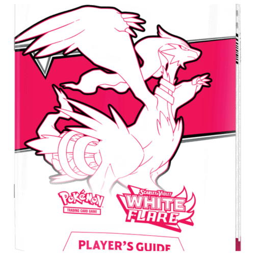 Pokémon White Flare Player's Guide cover featuring a stylised white and pink Pokémon illustration.
