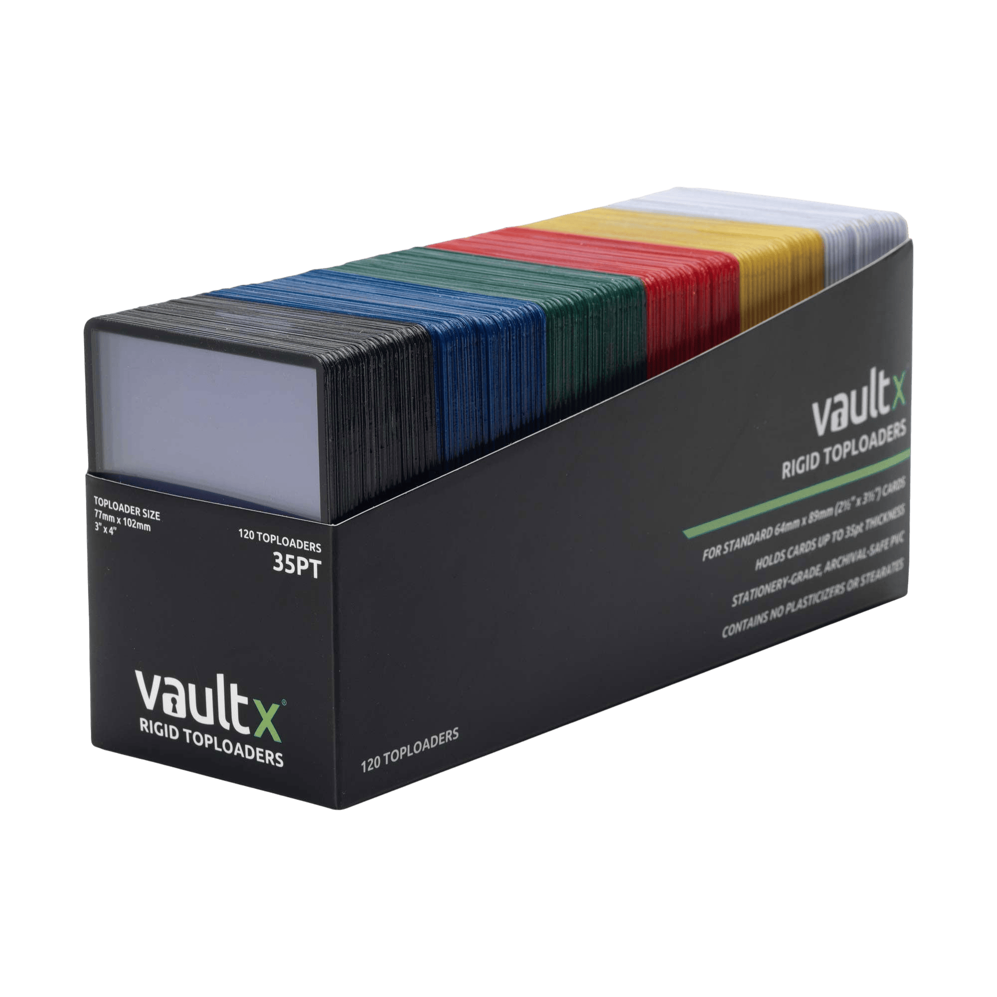 Vault X Seamless Rigid Toploaders 35pt (Colours) (120 Pack) 2 Vault X Seamless Rigid Toploaders 35pt (Colours) (120 Pack) - Image 2