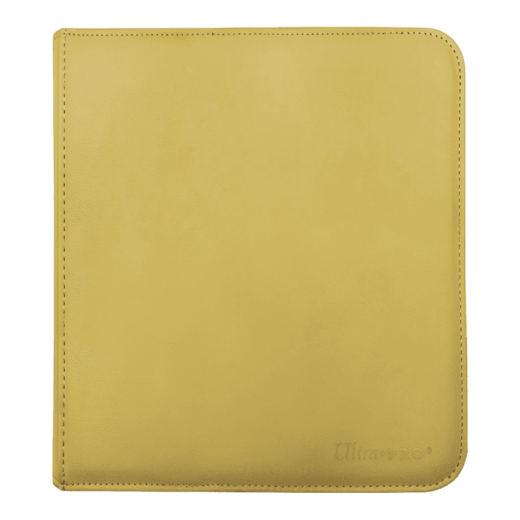 Ultra Pro 12-Pocket Zippered PRO-Binder - Yellow 1 Yellow Ultra Pro 12-Pocket Zippered PRO-Binder for card storage and organisation.