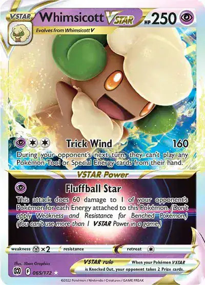 Whimsicott VSTAR 065/172 - Brilliant Stars – Graded OG 10 Pokémon Card 3 Whimsicott VSTAR 065/172 - Brilliant Stars – Graded OG 10 Pokémon Card - Image 3