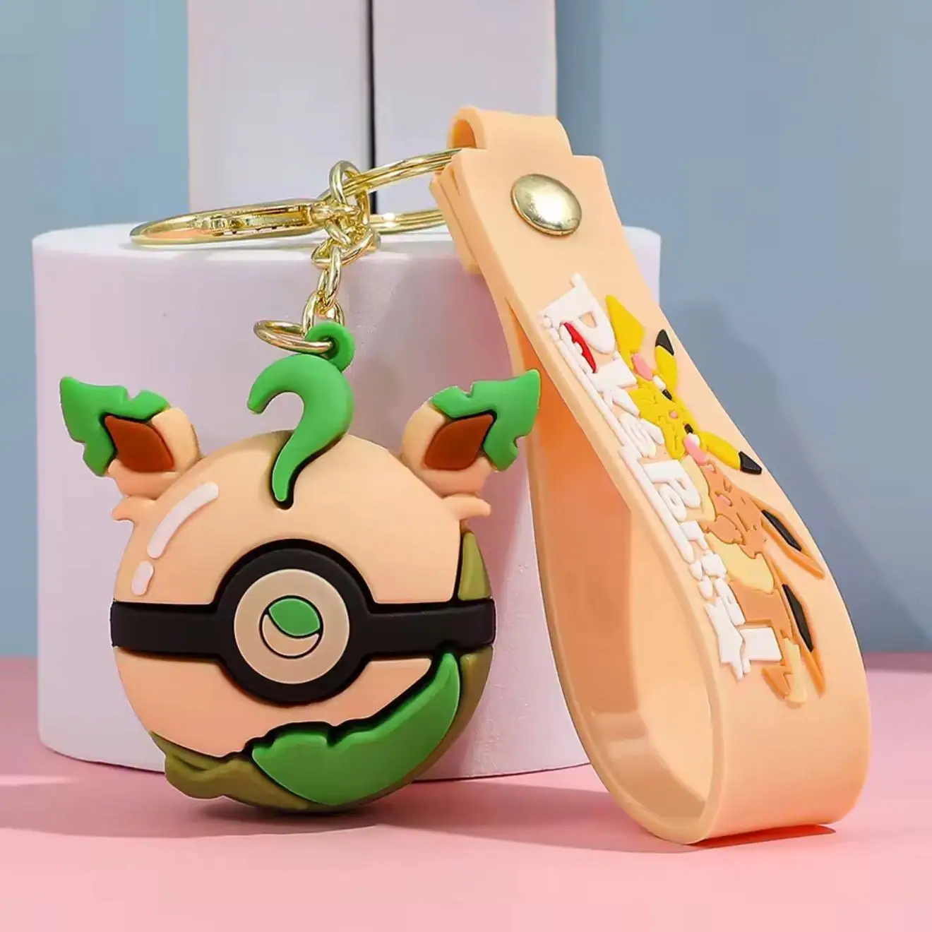 Leafeon Pokémon Poké Ball Eevee Evolution Keychain 1 Leafeon Pokémon Poké Ball Eevee Evolution Keychain