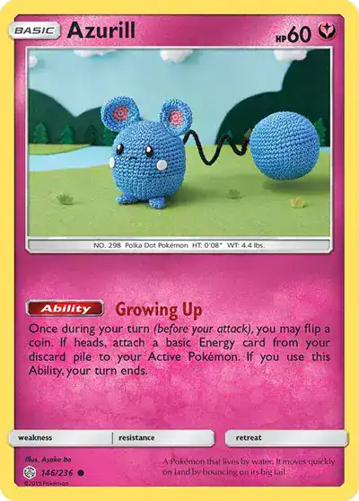 Azurill 146/236 - Normal - Near Mint – Cosmic Eclipse – Single Pokémon Card 1 Azurill 146/236 - Normal - Near Mint – Cosmic Eclipse – Single Pokémon Card