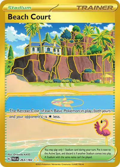 Beach Court 263/182 - Hyper Rare - Near Mint – Paradox Rift – Single Pokémon Card 1 Beach Court 263/182 - Hyper Rare - Near Mint – Paradox Rift – Single Pokémon Card