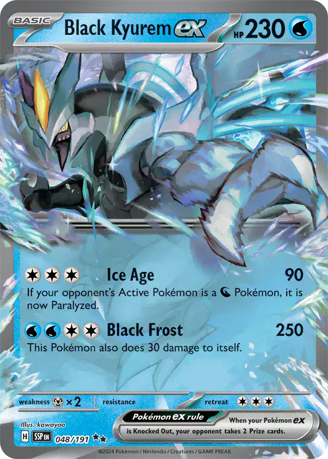 Black Kyurem ex 048/191 - Holofoil - Near Mint – Surging Sparks – Single Pokémon Card 1 Black Kyurem ex 048/191 - Holofoil - Near Mint – Surging Sparks – Single Pokémon Card