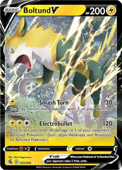Boltund V 103/264 - Holofoil - Near Mint – Fusion Strike – Single Pokémon Card 1 Boltund V 103/264 - Holofoil - Near Mint – Fusion Strike – Single Pokémon Card