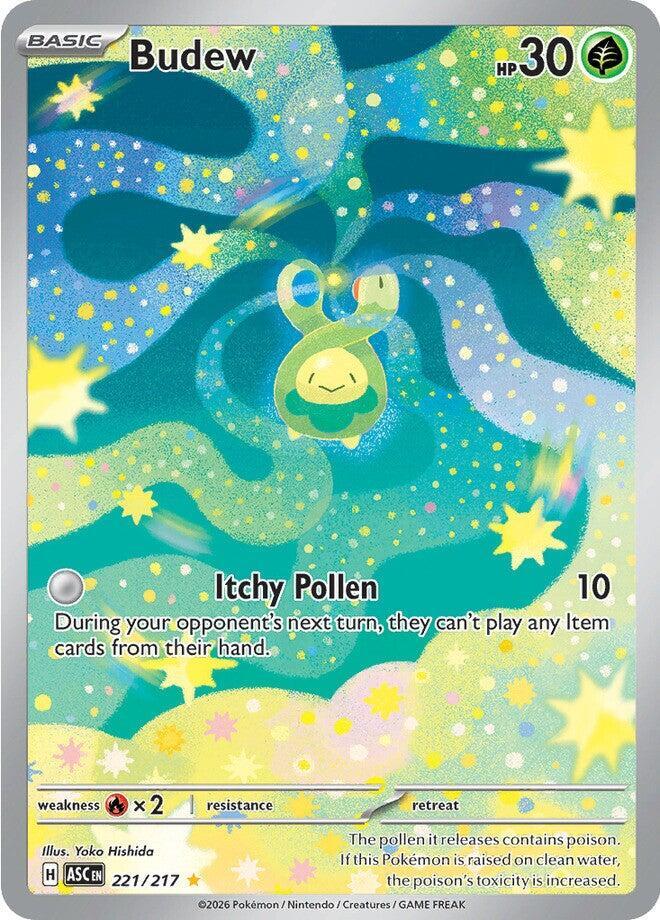 Budew 221/217 - Holofoil - Near Mint – Ascended Heroes – Single Pokémon Card 1 Budew 221/217 - Holofoil - Near Mint – Ascended Heroes – Single Pokémon Card