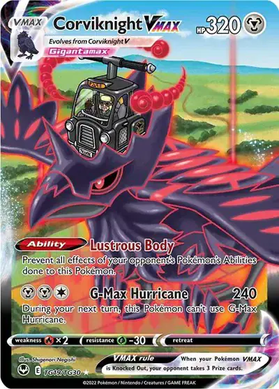 Corviknight VMAX 19 - Holofoil - Near Mint – TG01/TG30 - Silver Tempest Trainer Gallery – Single Pokémon Card 1 Corviknight VMAX 19 - Holofoil - Near Mint – TG01/TG30 - Silver Tempest Trainer Gallery – Single Pokémon Card