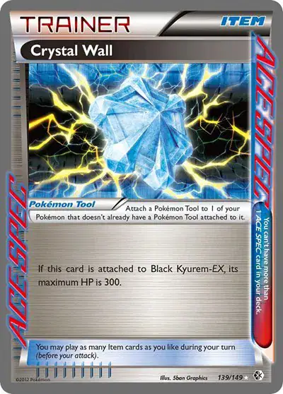 Crystal Wall 139/149 - ACE SPEC Rare - Near Mint – Boundaries Crossed – Single Pokémon Card 1 Crystal Wall 139/149 - ACE SPEC Rare - Near Mint – Boundaries Crossed – Single Pokémon Card