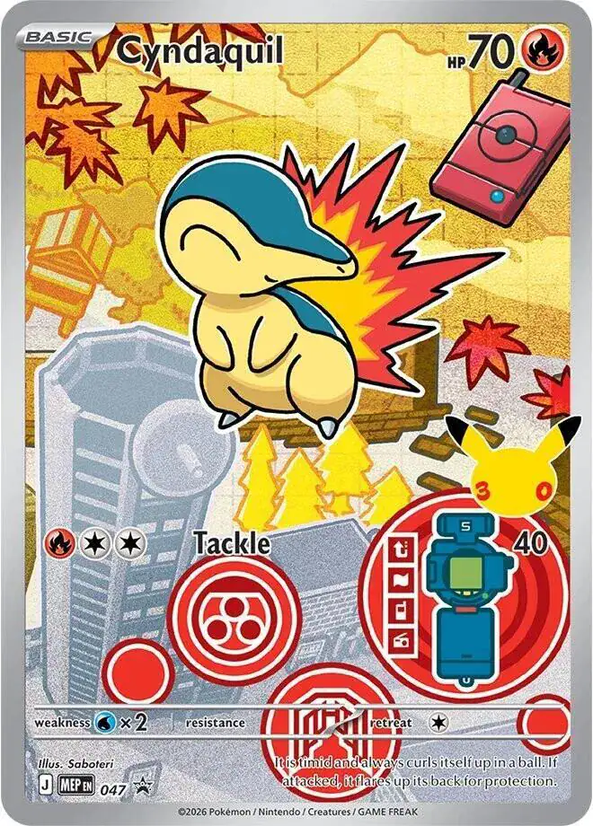 Cyndaquil 047 - Promo - Near Mint – Mega Evolution Promos – Single Pokémon Card 1 Cyndaquil 047 - Promo - Near Mint – Mega Evolution Promos – Single Pokémon Card