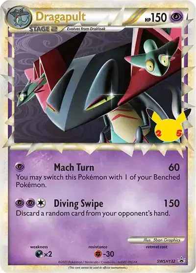 Dragapult (Prime) SWSH132 - Promo - Near Mint – Sword & Shield Promos – Single Pokémon Card 1 Dragapult (Prime) SWSH132 - Promo - Near Mint – Sword & Shield Promos – Single Pokémon Card