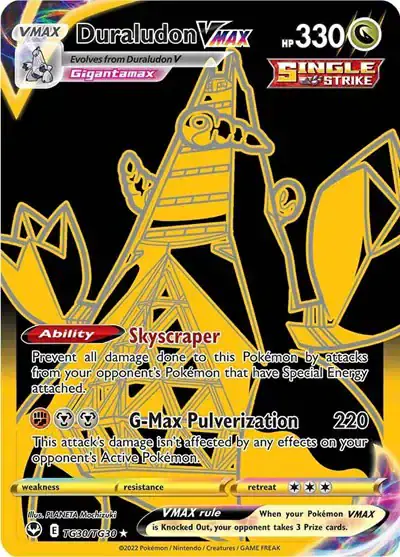 Duraludon VMAX (Secret) 30 - Holofoil - Near Mint – TG01/TG30 - Silver Tempest Trainer Gallery – Single Pokémon Card 1 Duraludon VMAX (Secret) 30 - Holofoil - Near Mint – TG01/TG30 - Silver Tempest Trainer Gallery – Single Pokémon Card