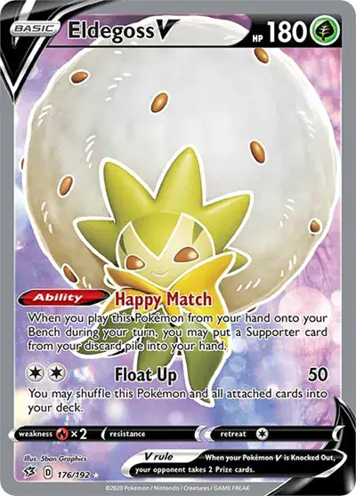 Eldegoss V (Full Art) 176/192 - Ultra Rare - Near Mint – Rebel Clash – Single Pokémon Card 1 Eldegoss V (Full Art) 176/192 - Ultra Rare - Near Mint – Rebel Clash – Single Pokémon Card