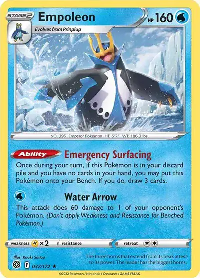 Empoleon 037/172 - Holofoil - Near Mint – Brilliant Stars – Single Pokémon Card 1 Empoleon 037/172 - Holofoil - Near Mint – Brilliant Stars – Single Pokémon Card