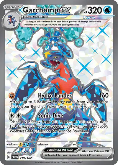 Garchomp ex 219/182 - Ultra Rare - Near Mint – Paradox Rift – Single Pokémon Card 1 Garchomp ex 219/182 - Ultra Rare - Near Mint – Paradox Rift – Single Pokémon Card