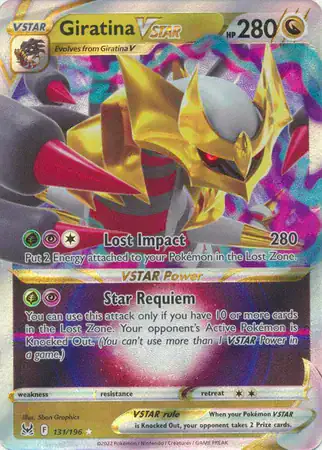 Giratina VSTAR 131/196 - Holofoil - Near Mint – Lost Origin – Single Pokémon Card 1 Giratina VSTAR 131/196 - Holofoil - Near Mint – Lost Origin – Single Pokémon Card