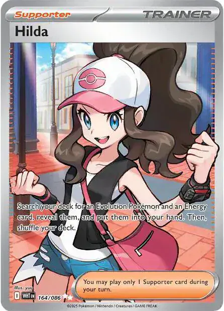Hilda 164/086 - Ultra Rare - Near Mint – White Flare – Single Pokémon Card 1 Hilda 164/086 - Ultra Rare - Near Mint – White Flare – Single Pokémon Card