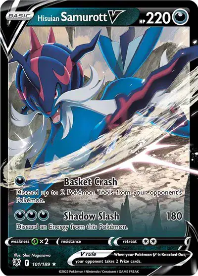 Hisuian Samurott V 101/189 - Ultra Rare - Near Mint – Astral Radiance – Single Pokémon Card 1 Hisuian Samurott V 101/189 - Ultra Rare - Near Mint – Astral Radiance – Single Pokémon Card