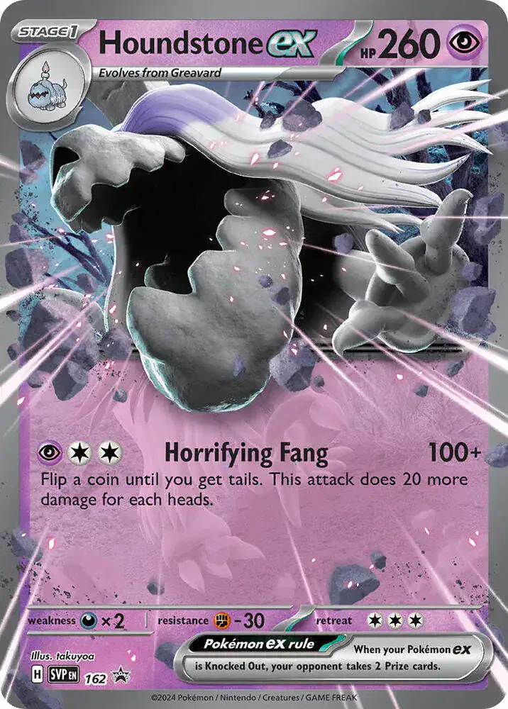 Houndstone ex 162/314 - Holofoil - Near Mint – Scarlet & Violet Promo – Single Pokémon Card 1 Houndstone ex 162/314 - Holofoil - Near Mint – Scarlet & Violet Promo – Single Pokémon Card