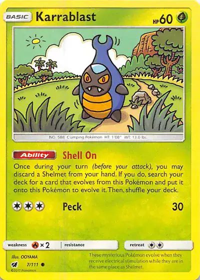 Karrablast 7/111 - Reverse Holo - Near Mint – Crimson Invasion – Single Pokémon Card 1 Karrablast 7/111 - Reverse Holo - Near Mint – Crimson Invasion – Single Pokémon Card