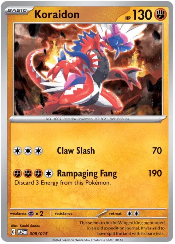 Koraidon 008/015 - Holofoil - Near Mint – McDonald's Promos 2024 – Single Pokémon Card 1 Koraidon 008/015 - Holofoil - Near Mint – McDonald's Promos 2024 – Single Pokémon Card