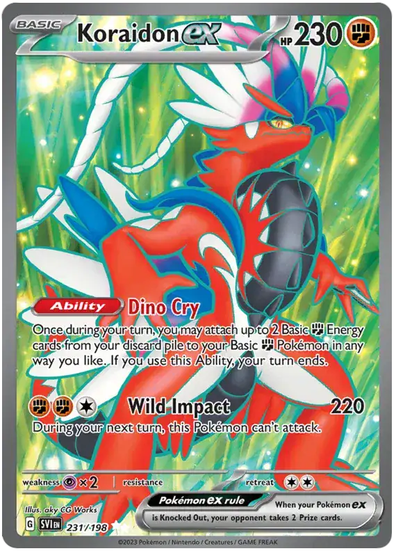 Koraidon ex 231/198 - Ultra Rare - Near Mint – Scarlet & Violet Base Set – Single Pokémon Card 1 Koraidon ex 231/198 - Ultra Rare - Near Mint – Scarlet & Violet Base Set – Single Pokémon Card